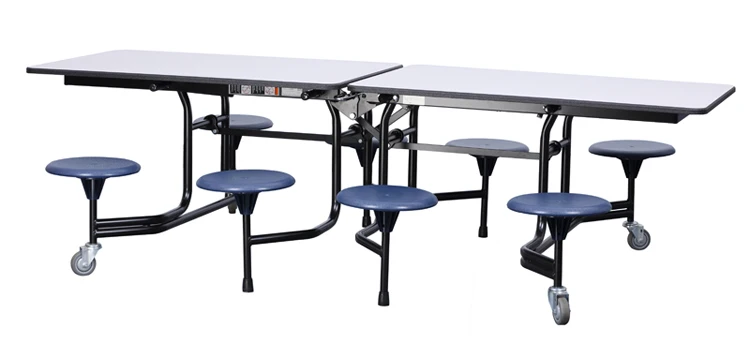 Oval shape multi seats Folding School Dining Cafeteria table