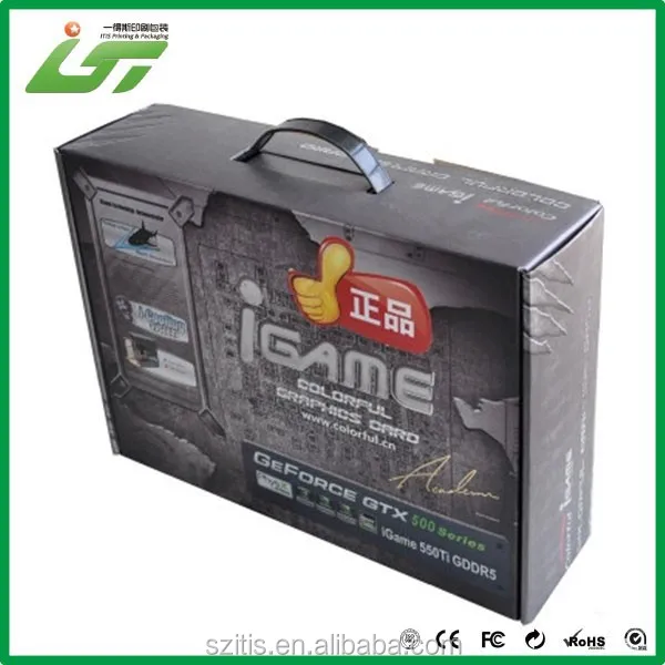 Индивидуальные гофроящик картон коробка с ручки