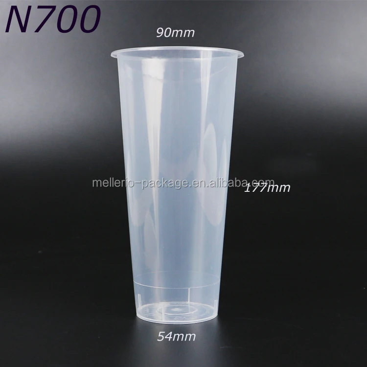 
700ml/24oz disposable Clear or Frosted plastic milk tea cup/ Beverage Packaging plastic Cup 