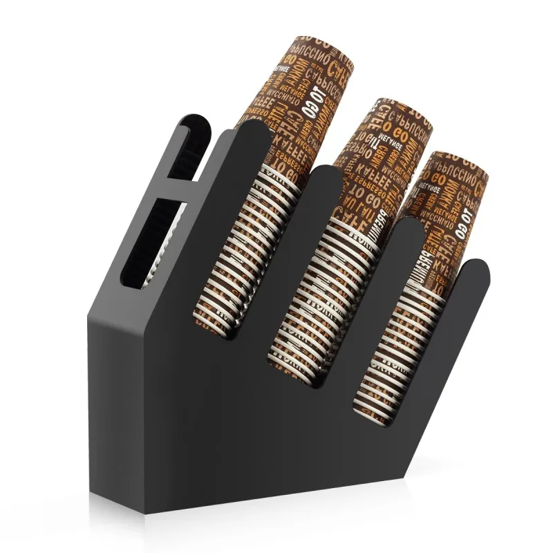 Custom Acrylic Disposable Cups Display Holder Shelf  for Coffee shop KFC and MacDonald