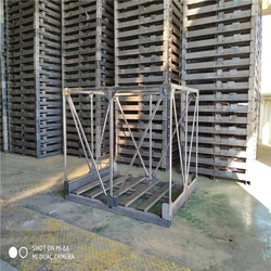 Heavy Duty Scale Spray Paint Galvanized Steel Metal Pallet For Supermarket