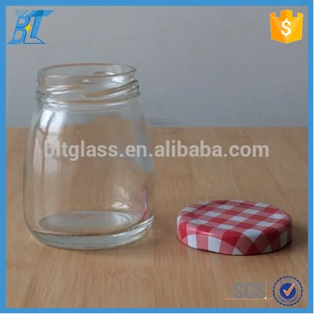 100ml Tinplate screw top on bottle glass container for cookies desserts pudding jar pudding cup