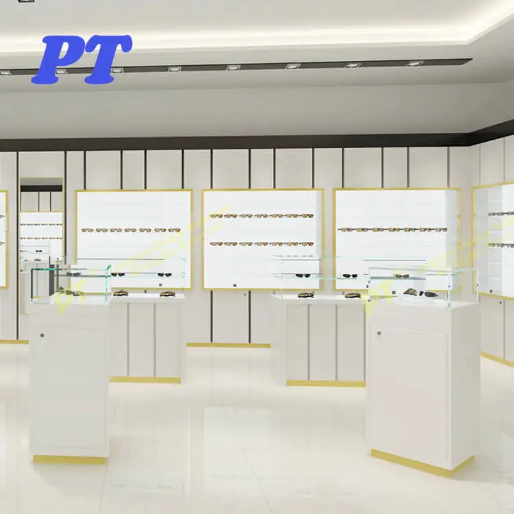 Мебель с оптическим дисплеем интерьерная стойка магазинная мебель