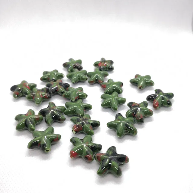 
Colorful starfish ceramic porcelain beads for diy jewelry making 