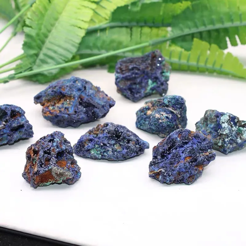 Natural azurite green malachite mineral specimen raw chessylite natural azurite cluster rough specimen