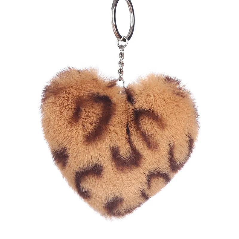 
custom heart shaped plush keychain 