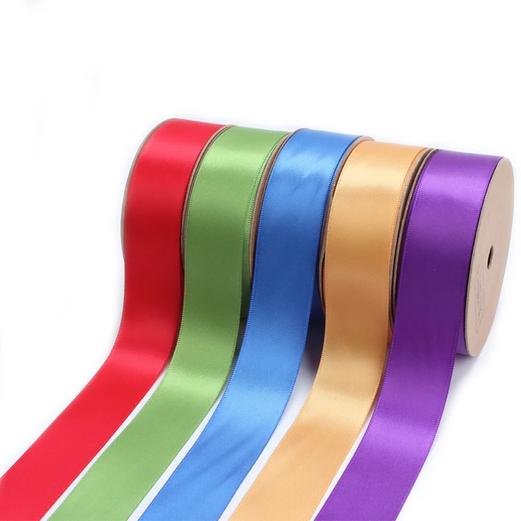 
High Quality 25mm 1 inch Solid Color Double Faced 100% Polyester Satin Ribbon 