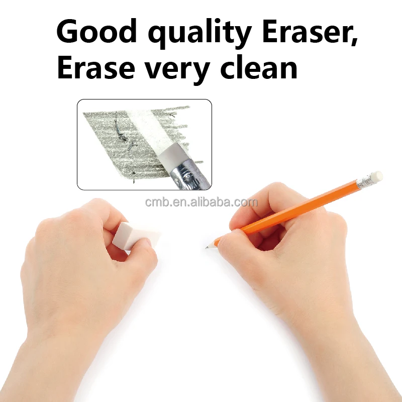 Wood Graphite Drawing Pencils with Eraser for School Supply