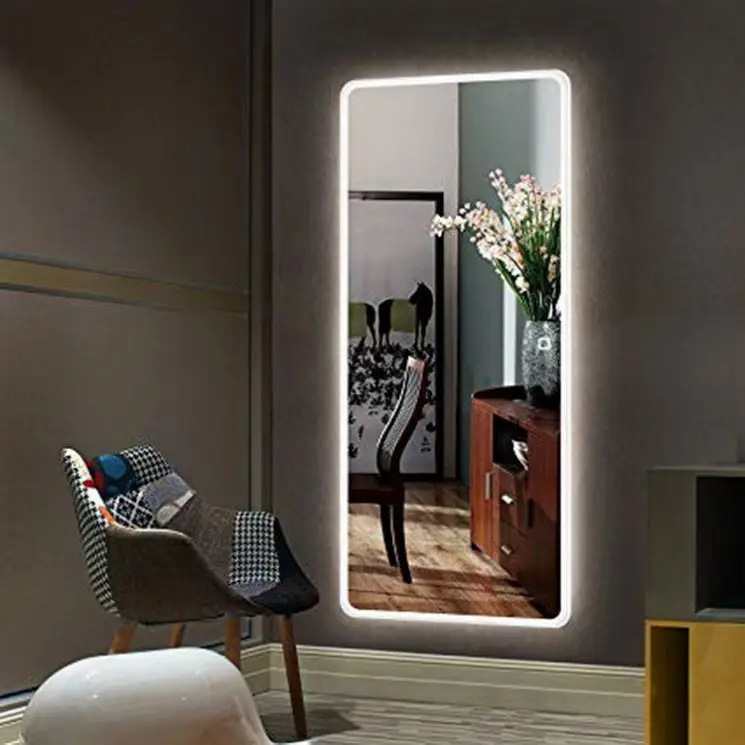 Hot Selling  Wood Frame Sliding Mirror Doors Wood Frame Mirror Full Length Mirror