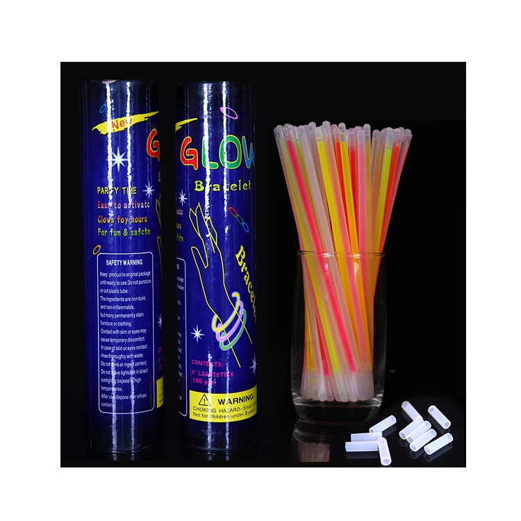 
yiwu manufacturer concert party multi color mixed 8 inch free sample glow sticks China 