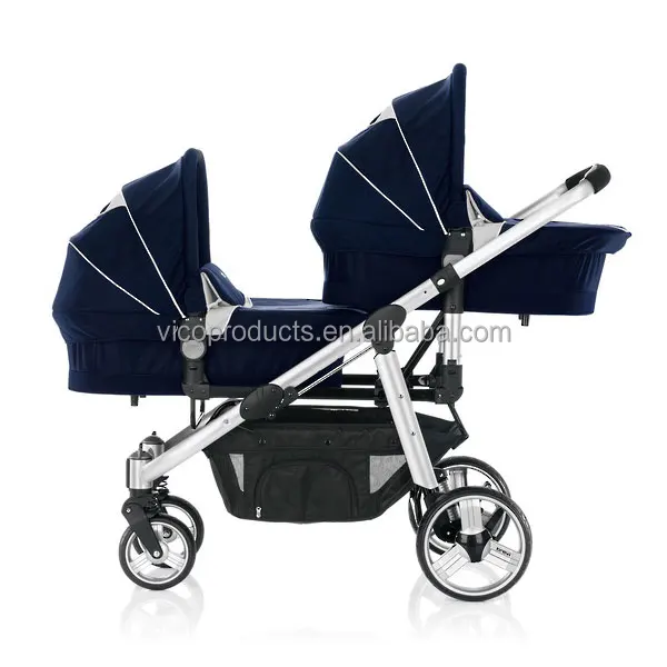 new summit wholesale infant care two seats front & back strong aluminum one step brake luxury 3 in 1 twin tandem baby stroller
