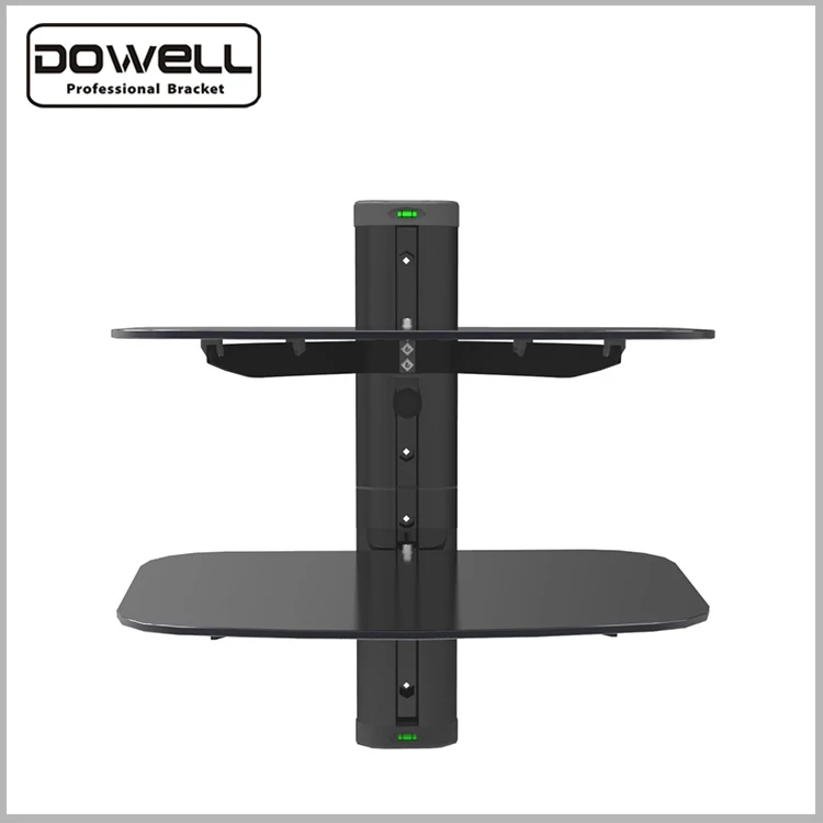 Регулировка по высоте стекло DVD полки кронштейн