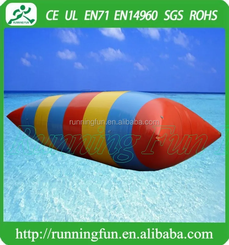 Inflatable Water Blob Water Park Game Equipment, Inflatable Catapult Jumping Pillow For Sale