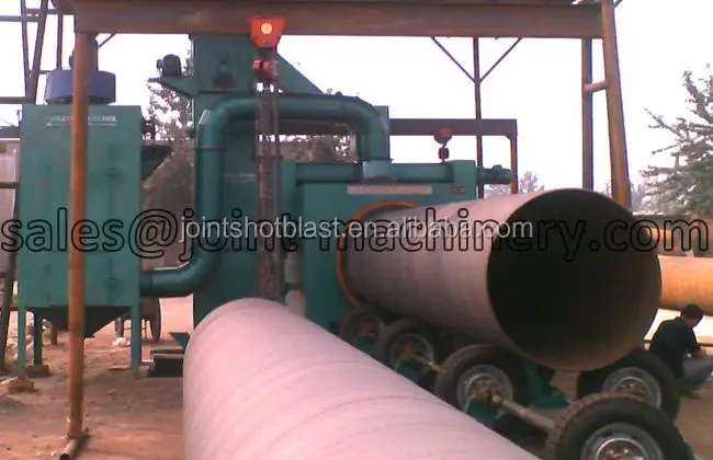 
qgw720 steel pipe sand blasting and painting equipment 