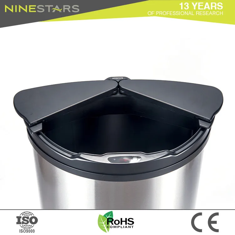 47L Stainless Steel Best Sensor Trash Can Smart Home Dusty Bin Slide Open Hot Sale Electronic Waste Bin