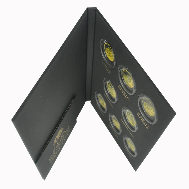 First World War Gold Coin Collection Holder Folder With Clear Blister Trays and Embossed Pattern