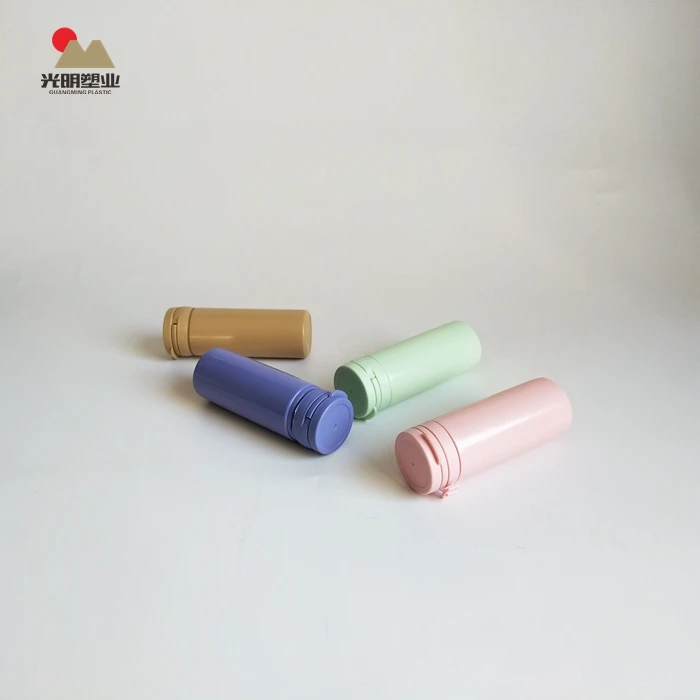 50ml round HDPE plastic candy container  chewing gum bottle vitamin bottles with ring-pull cap