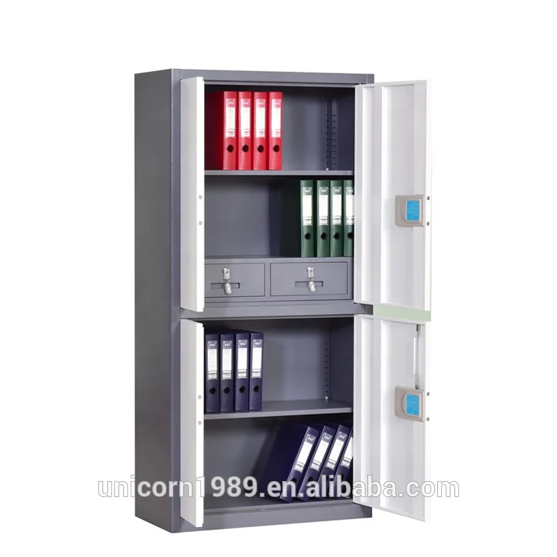 China steel filing cabinet office furniture factory for sale high quality fireproof safety locker 4 doors metal filing cabinets