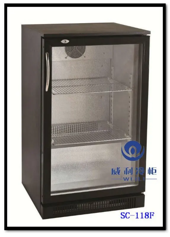 WEILI wholesale custom 138L single glass door beer fridge back bar mini refrigerator equipment