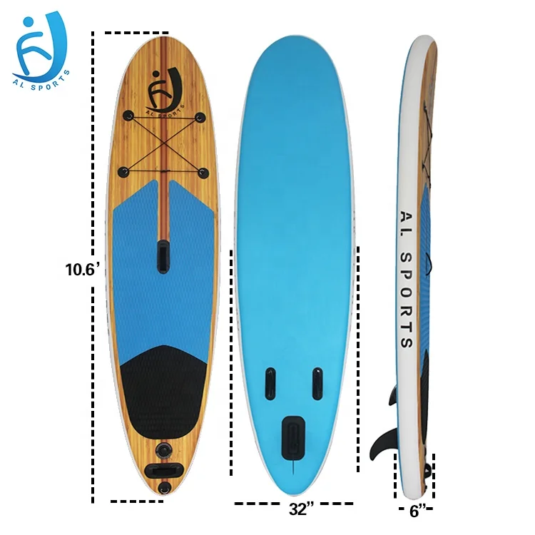 Inflatable bamboo Stand Up Sup Paddle surfboard