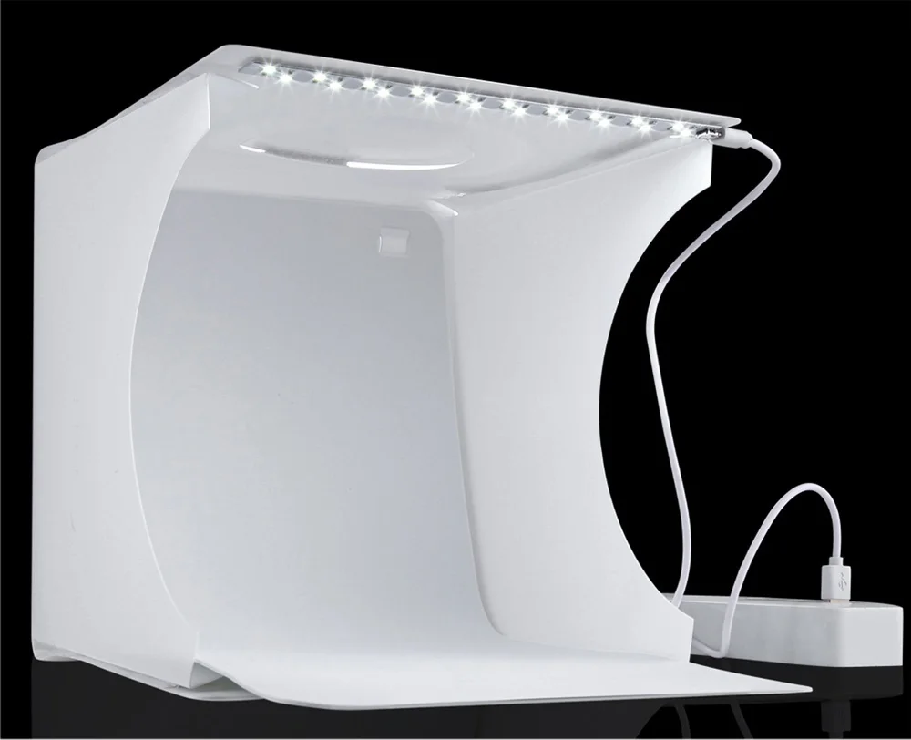 22.6*23*24cm LED Diffuser Light Tent Photography Folding lightbox Photo Box Cube Backdrops Tabletop Photo Studio kits for Camera