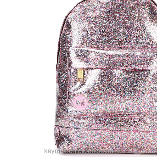School Large Capacity Compartments Outdoor Fashion Girls Bling Glitter Backpack
