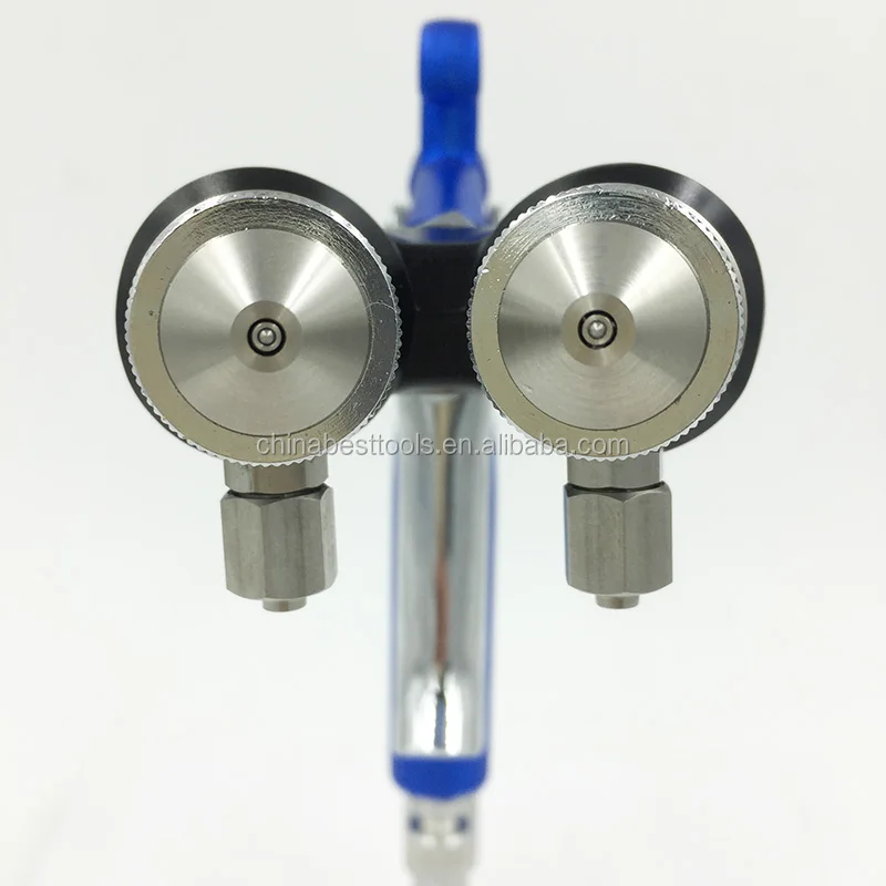 1201 hvlp airbrush paint guns spray on nano chrome pneumatic paint gun auto dual nozzle sprayer