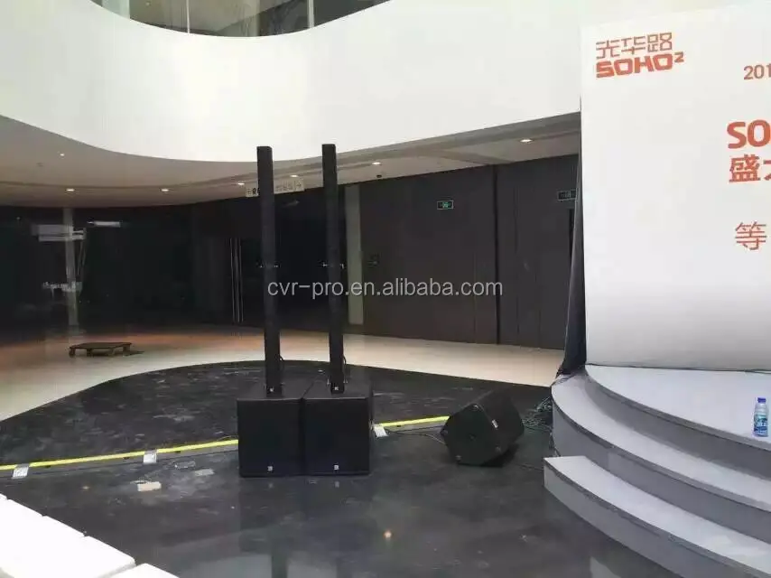 active column line array speaker powered sound system church audio