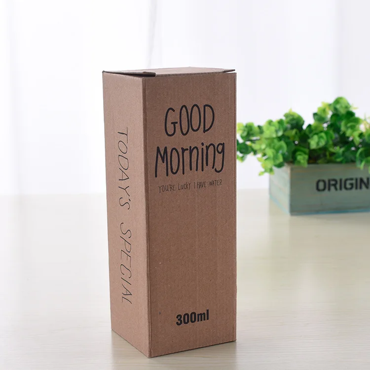 Small e flute brown kraft foldable corrugated cardboard carton paper packaging gift bottle display box custom print manufacturer