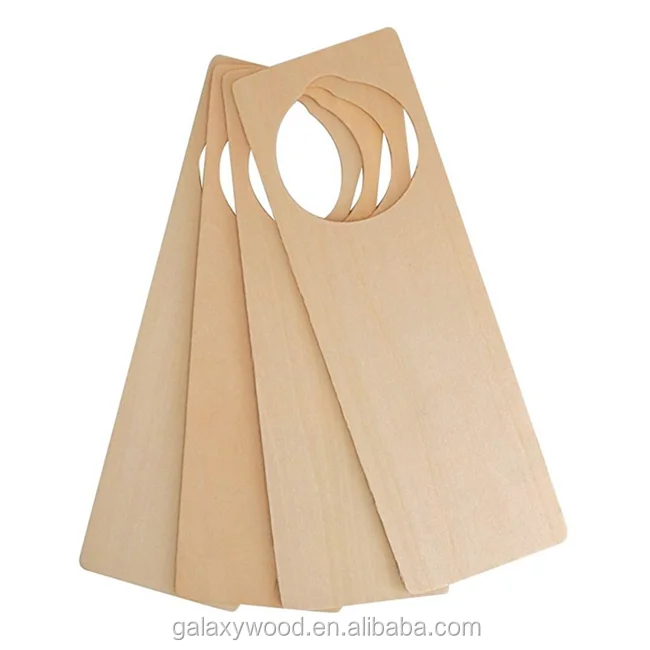 natural custom blank simple design  wooden door hanger