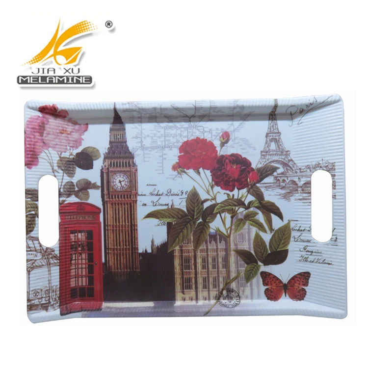 
China Manufacturer Wholesale Factory price creative new design melamine tray 
