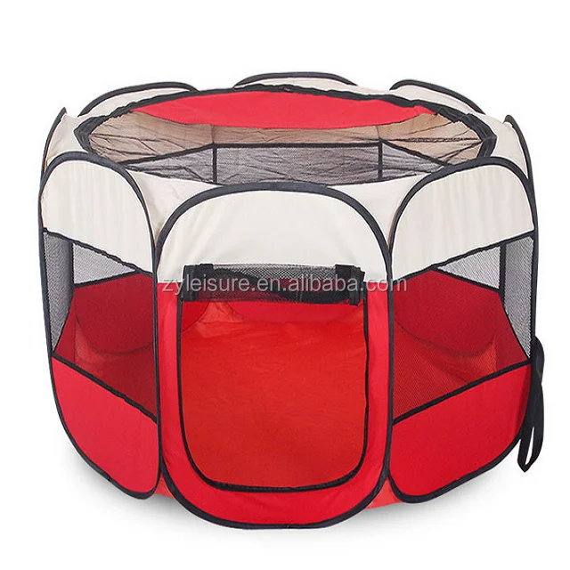
automatic pop up pet tent with eight panels/dog cage/durable pets sided cage tent 