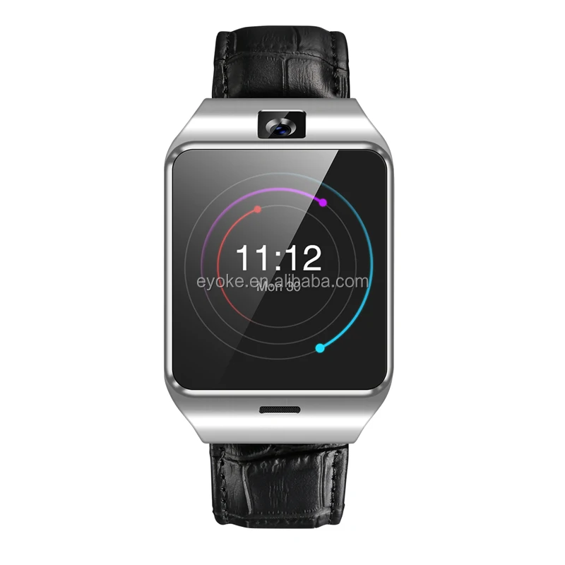 
China manufacturer Leather band 3G Android Smart Watch with SIM WiFi GPS 