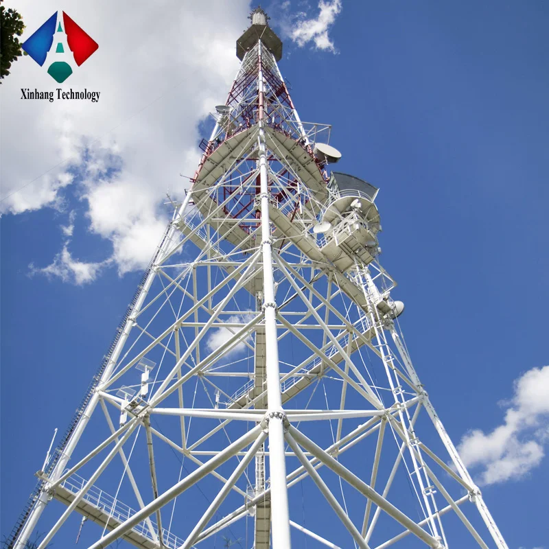 Factory Supplier Communication Bts Fm Radio TV Satellite Tubular Steel 4 Legs Lattice Tower