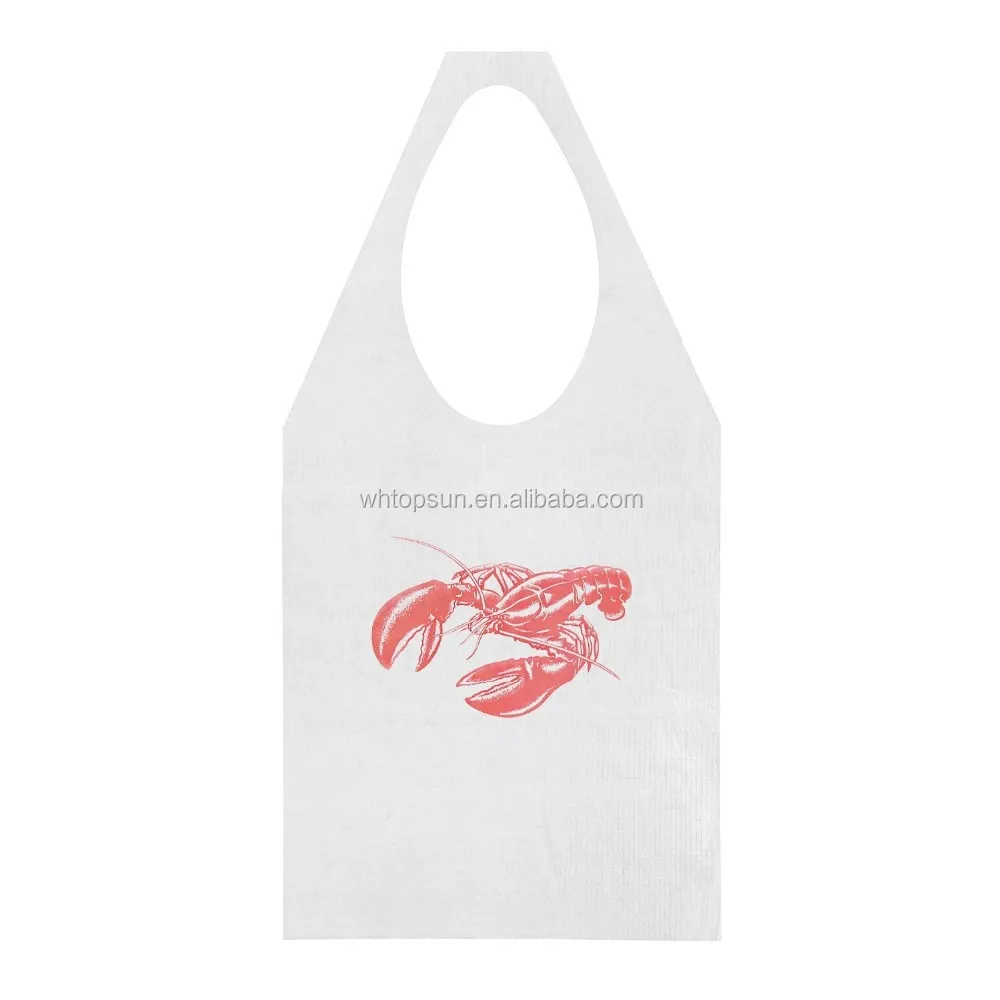 Custom Printed Disposable Adult Paper Bibs