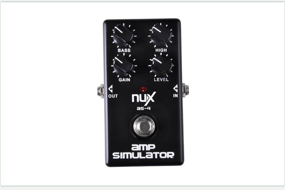 NUX AS-4 amp simulator black color guitar distortion pedal