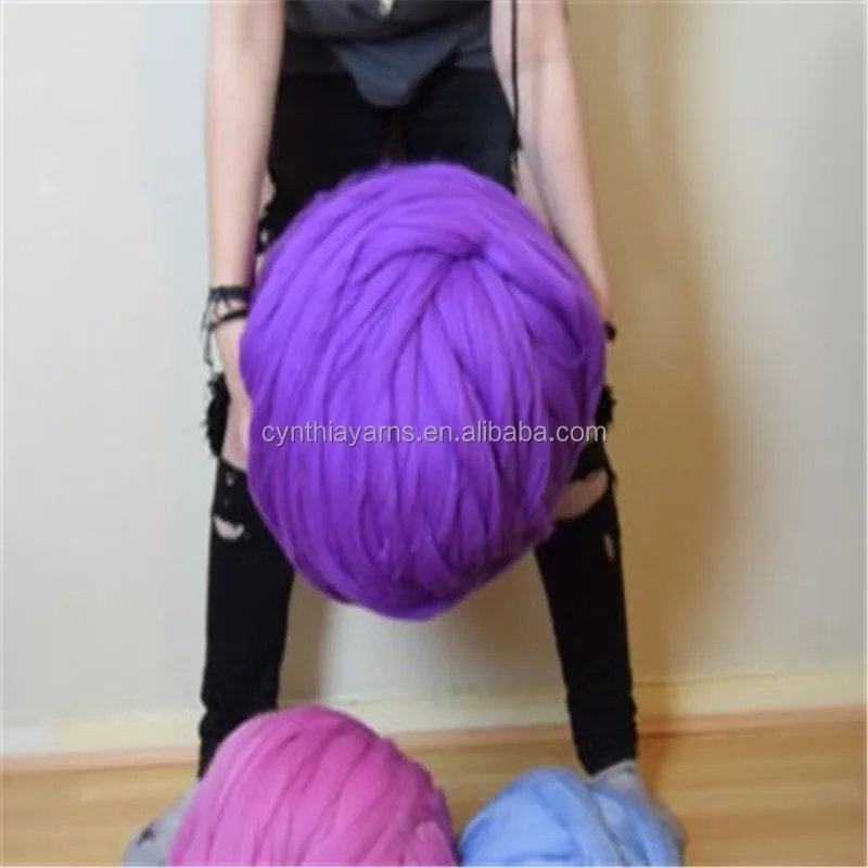  2019 самая популярная 100% мериносовая шерсть гигантская Мериносовая шерстяная пряжа