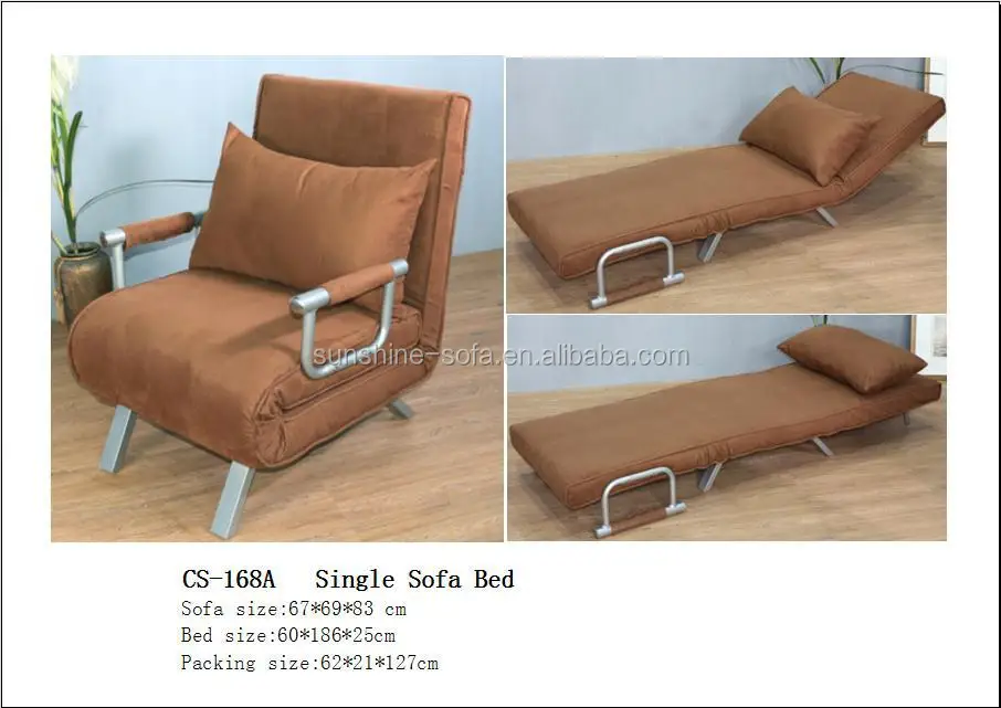 Popular style top quality single folding bed recliner Sofa chair bed
