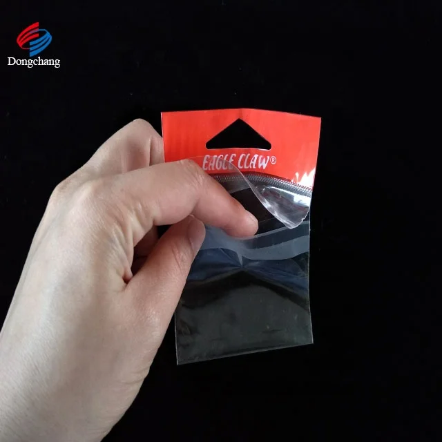 custom packaging OPP Poly bag With Printing Card Header transparent bag