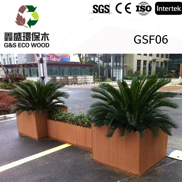High quality wpc composite decking flower diy plastic tree pot/wood plastic composite wpc flower box