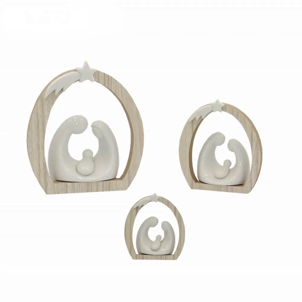 New Christmas decoration religion porcelain MDF mother hold on the baby polyresin vivid gifts