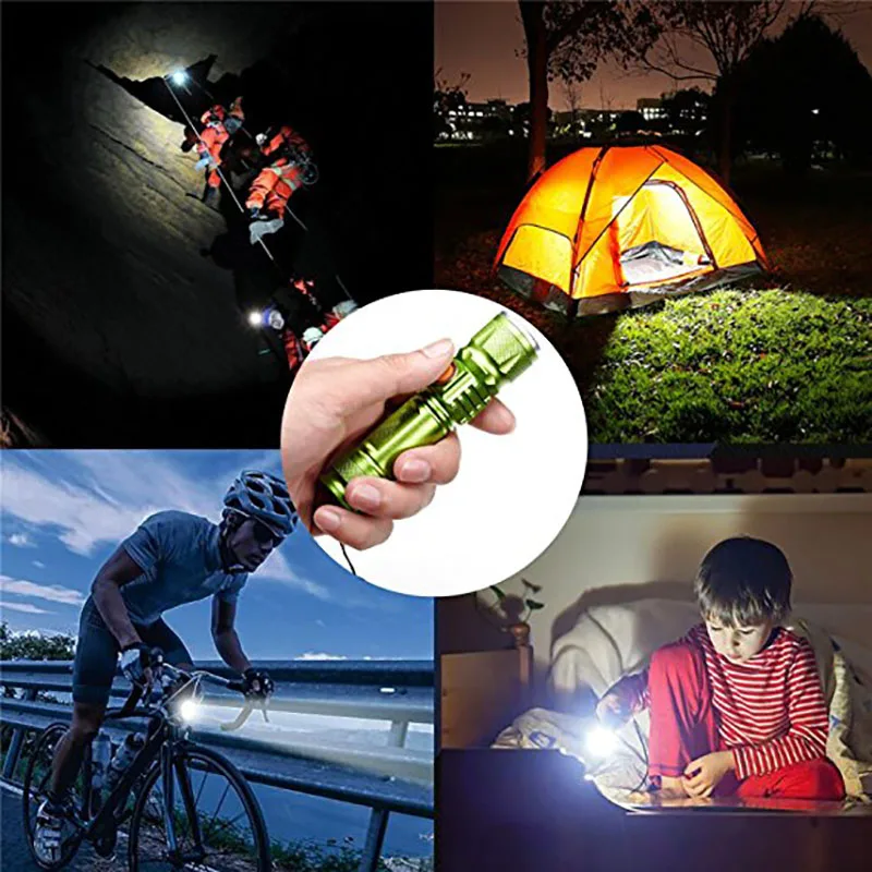 flashlight torch led torch light usb charger high power focus 1100lumen 18650 zoom XML2-T6 led rechargeable flashlight