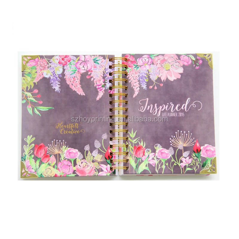 custom printing spiral bound planner