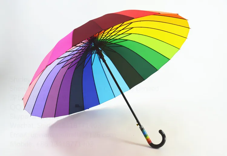 Straight umbrella color umbrella in japan rainbow umbrella