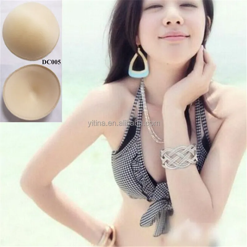 Removeable Swimsuit Bikini Padding Insert Round-shaped Push up Gathered Enhancer bra DC005 Mileegirl Sponge Padding Inserts