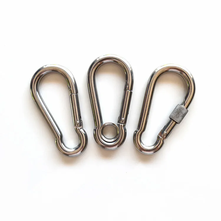 Высококачественные карабины из нержавеющей стали с винтовым замком и пружинным