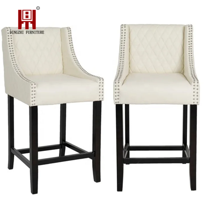 Kitchen Chair White Barstools Gas Strut For With Armrest Swivel Wooden Bar Stool