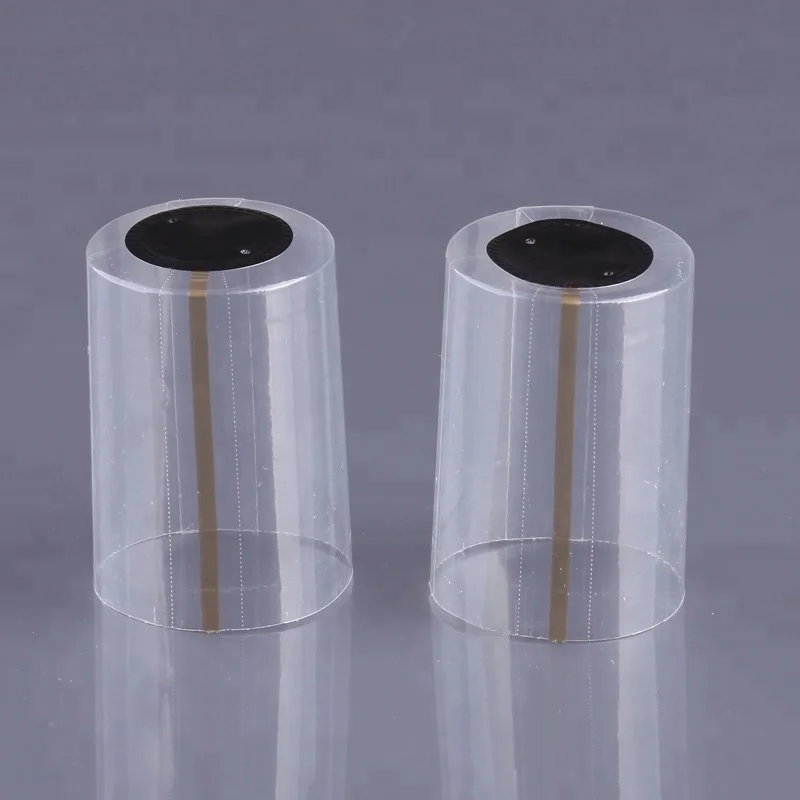 Vertical Tear Tape Transparent Heat Shrinkable Caps