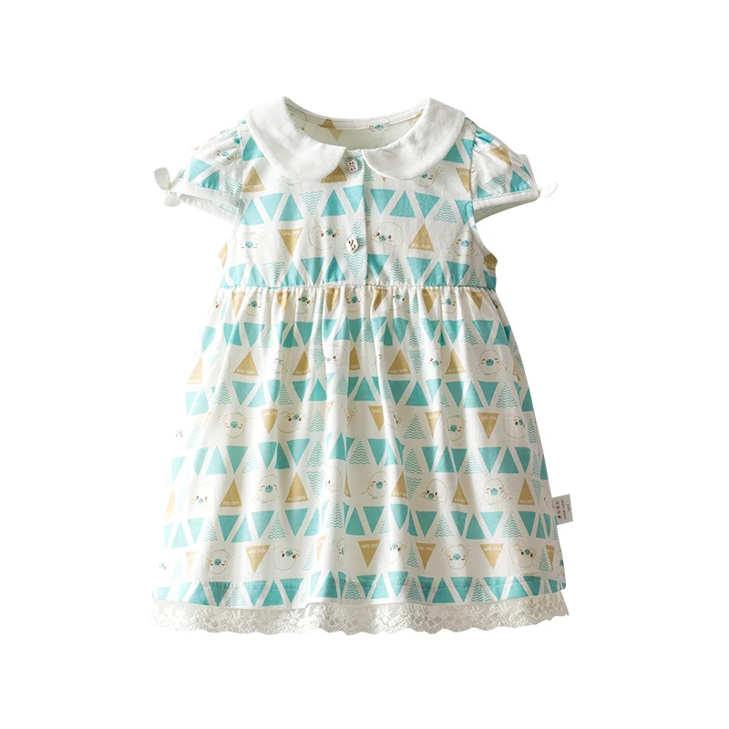 
Baby girl 100% cotton baby girl dresses printed flower dresses wholesale from china 