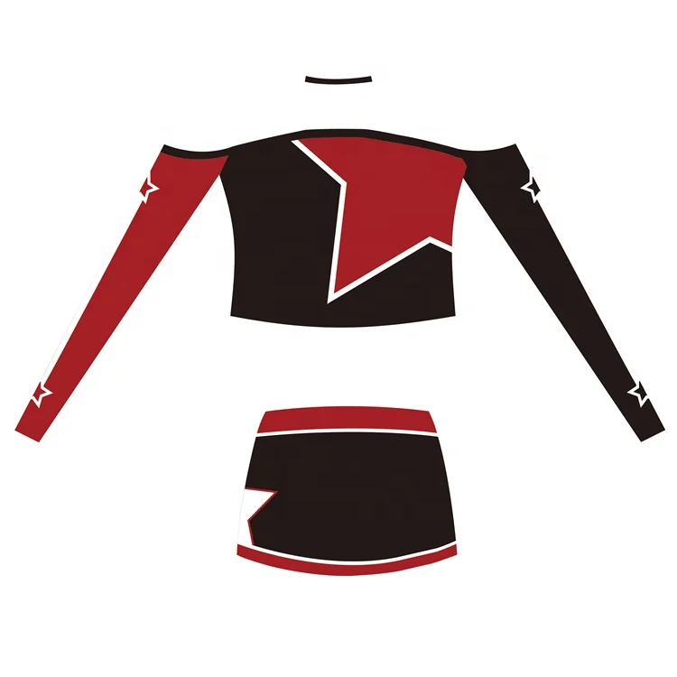 Cheer top and dance skirts sexy design your own cheerleader plus size dye sublimation cheerleading uniforms